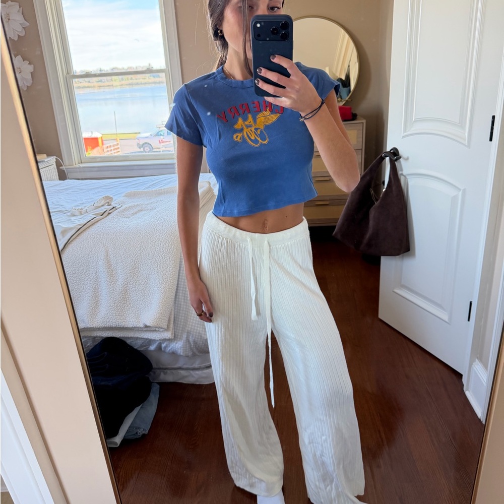 Women's White Wide-Leg Pants